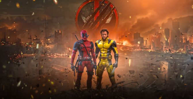Deadpool and Wolverine, team up for new movie, 2023 wallpaper