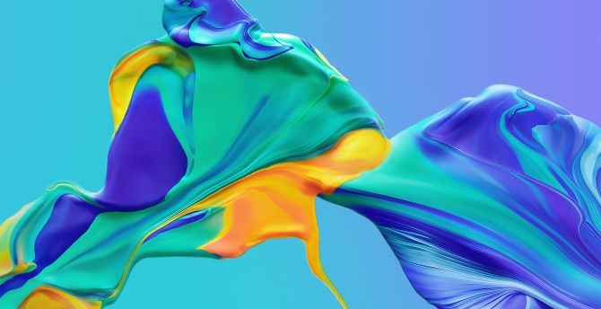 Huawei Stock photo, colorful splashes, abstract wallpaper