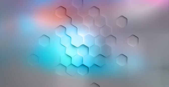 White polygon, hexagons, texture, abstract wallpaper