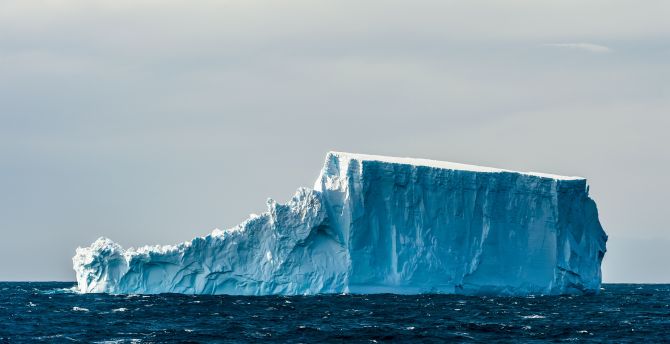 Iceberg, sea, snow layer, float wallpaper