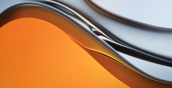 Huawei Stock Abstract, orange-silver metallic shine, texture wallpaper