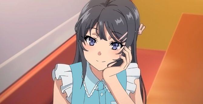 Cute, anime girl, Sakurajima Mai wallpaper
