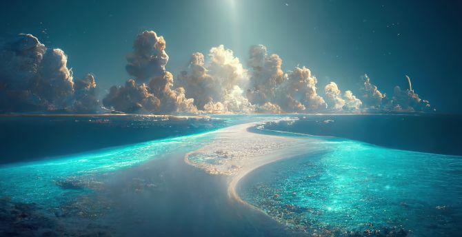 Maldives, paradise on the sea, blue sea, nature wallpaper