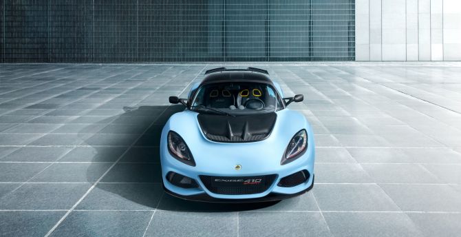 Lotus Exige Sport 410, blue super car, 2018 wallpaper