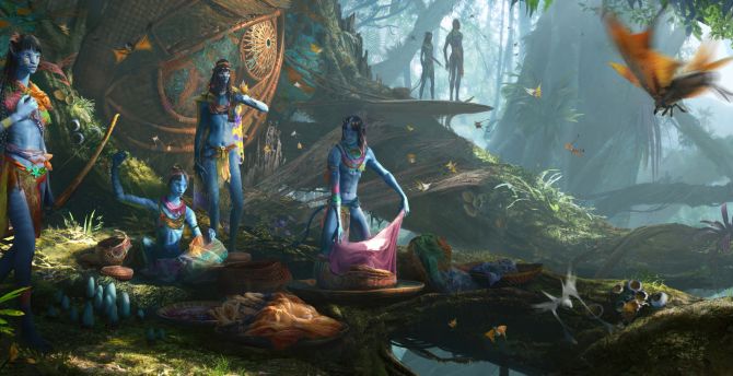 2023 Avatar: Frontiers of Pandora, alien family, game wallpaper