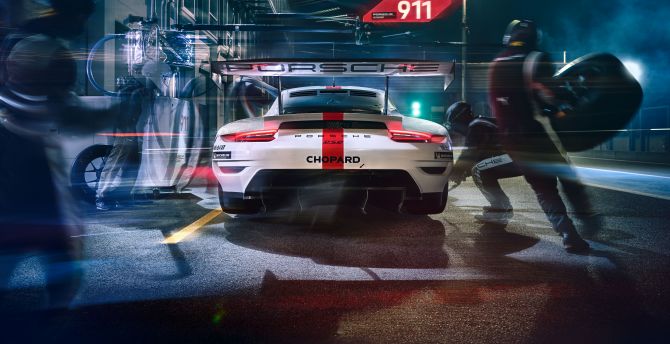2019 Porsche 911 RSR, rear wallpaper