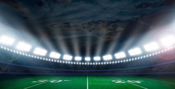 Stadium, football, lights, sports wallpaper