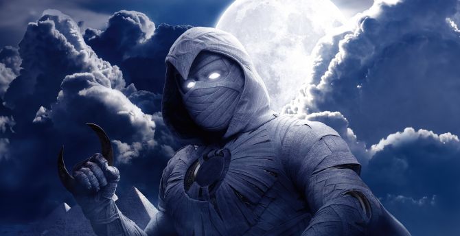 Moon Knight, mummy costume, superhero wallpaper