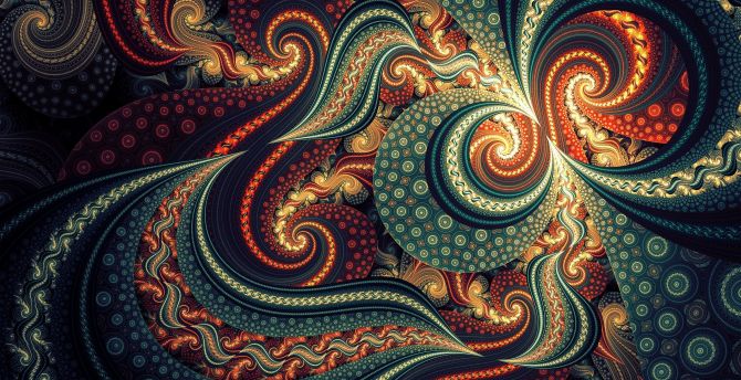 Fractal, spiral, abstract wallpaper
