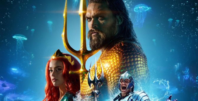 Jason Momoa, movie, Mera, Aquaman, Amber Heard wallpaper