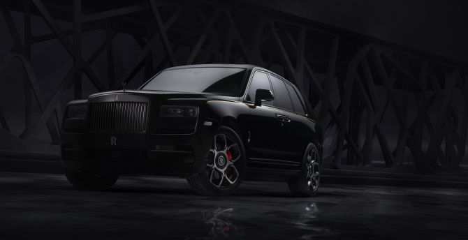 Luxury car, Rolls-Royce Cullinan Black Badge, 2019 wallpaper