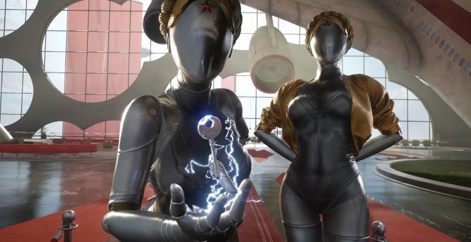 Girl robots, atomic heart, video game, 2023 wallpaper