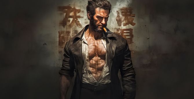Wolverine's adamantium in blood, Logan, artwork wallpaper