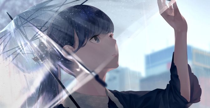 35 Gambar Wallpaper Anime Girl in Rain terbaru 2020