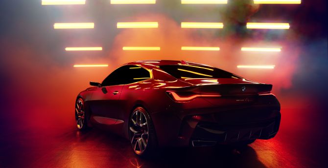 Motor show, BMW Concept 4, rear-view wallpaper