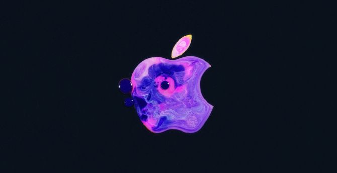 iPhone, apples' logo, colorful, art wallpaper