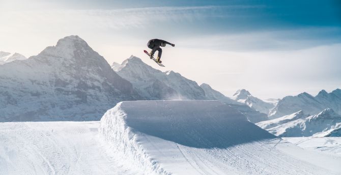 Sport, skiing, winter, landscape wallpaper