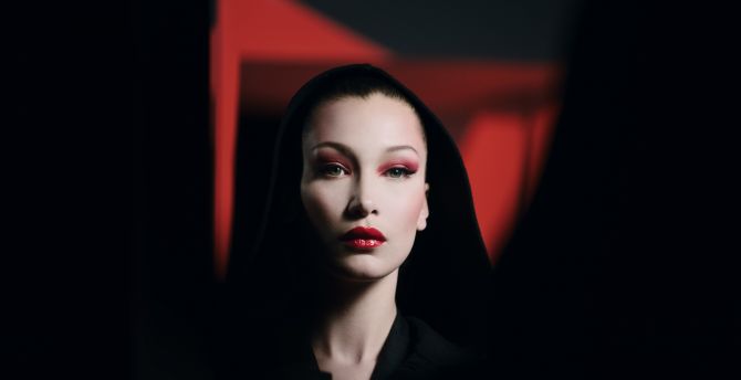 Bella Hadid, Dior Halloween, makeup, 2018 wallpaper