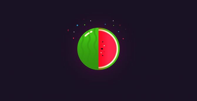 Watermelon, fruit, minimal wallpaper