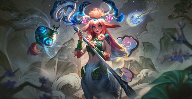 League of Legends, Shan Hai, Scrolls Lillia, character, 2023 wallpaper