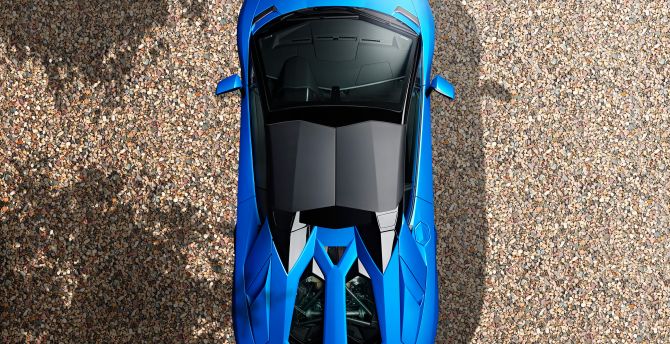 Top-view, sports car from Lamborghini wallpaper
