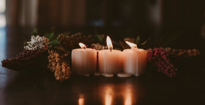 Meditation, candles wallpaper