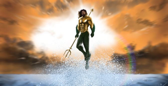 Aquaman, superhero, artwork, fan art wallpaper