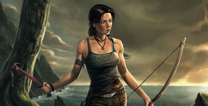 Lara croft, Tomb Raider, video game, artwork wallpaper