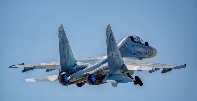 Desktop Wallpaper Military Sky Sukhoi Su 30 Aircraft Hd Image