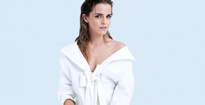 White dress, beautiful, Emma Watson wallpaper