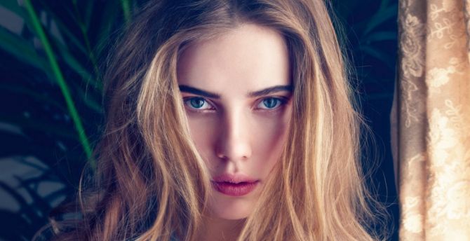 Scarlett johansson, blue eyes, pretty and beautiful wallpaper