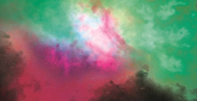 Colorful, clouds, cosmos, art wallpaper