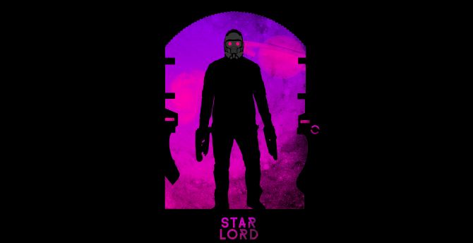 Star-Lord, Guardians of the galaxy, superhero, dark, art wallpaper