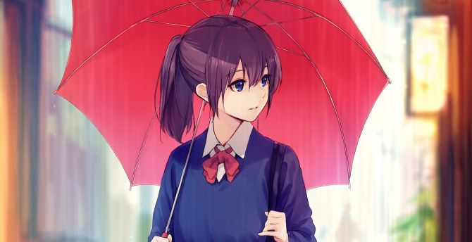 Girl Anime Umbrella gambar ke 9