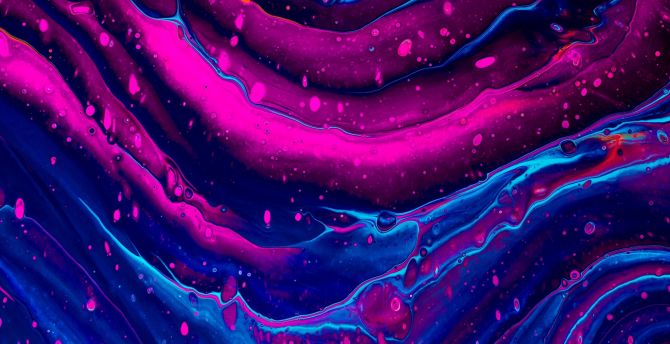 Liquid flow, abstract, art pink-blue wallpaper