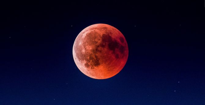 Blood moon, night, sky, eclipse wallpaper