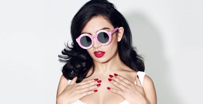 Sunglasses, beautiful, Charli XCX wallpaper