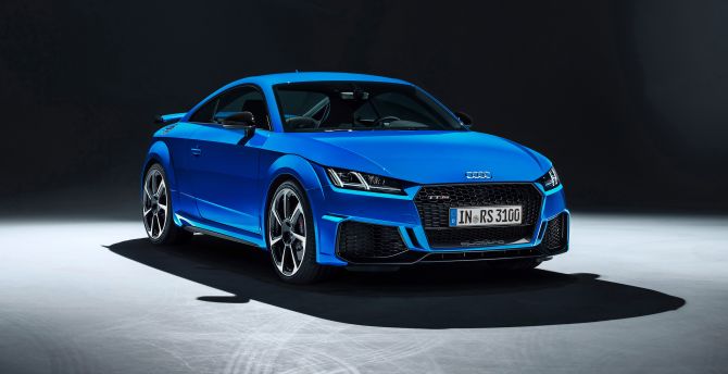 Audi TT-RS Coupe, blue, sports car wallpaper