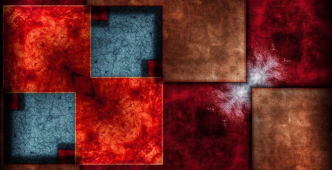 Boxes, squares, colorful, abstract wallpaper