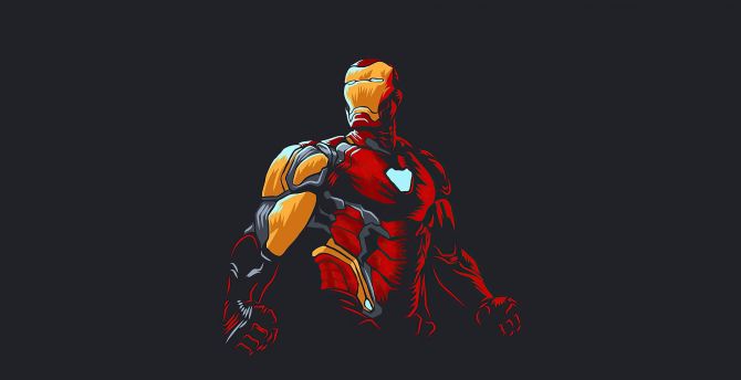 Iron man, new suit, 2020 artwork wallpaper