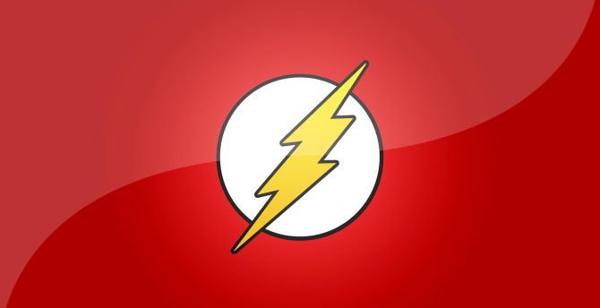Flash, logo, minimal wallpaper
