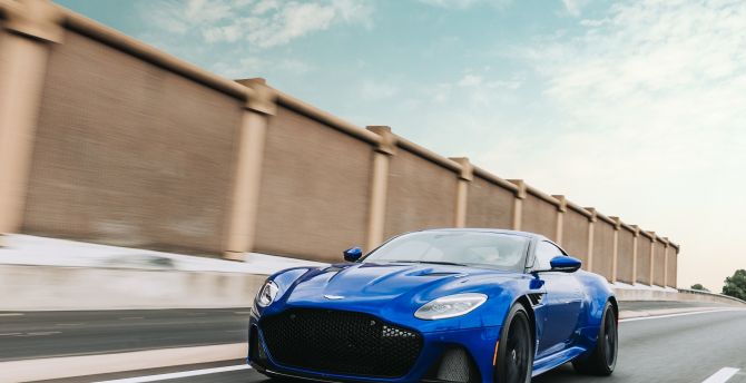 Aston Martin, blue, sports car wallpaper