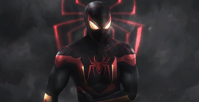 Wallpaper spider-man, 2020, dark-red suit desktop wallpaper, hd image,  picture, background, 376b44 | wallpapersmug