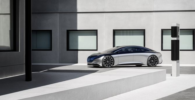 2019 Mercedes-Benz Vision EQS, electric car wallpaper