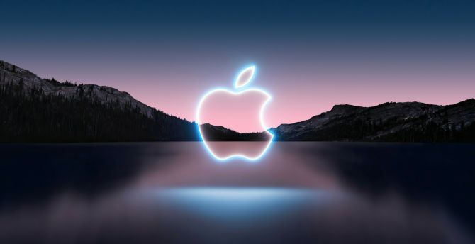 Apple stock, logo, 2021 wallpaper