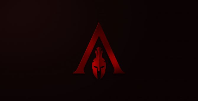 Helmet, minimal, Assassin's Creed Odyssey wallpaper