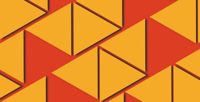 Triangles, pieces, abstract, orange wallpaper