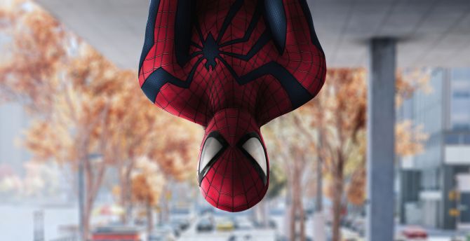 Spiderman beyond, upside down, 2021 wallpaper