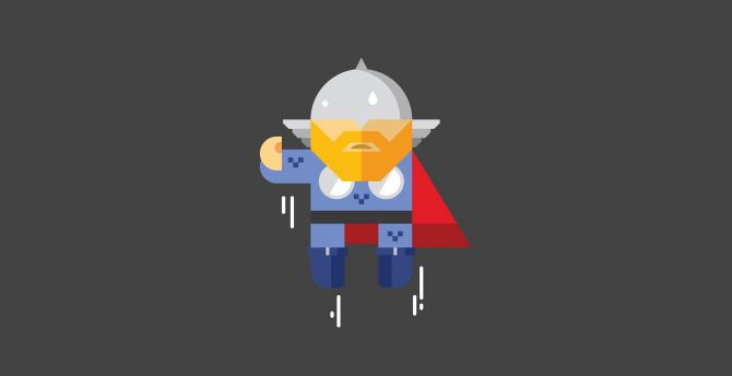 Thor, superhero, minimalism, 2017 wallpaper