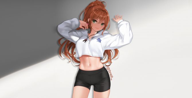 Anime girl, redhead, beautiful wallpaper